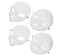 IMIKEYA 4 Pièces Masques Mat PVC à Peindre Masques Animaux et Respirants pour Halloween Cosplay Fête et Accessoires de Costume