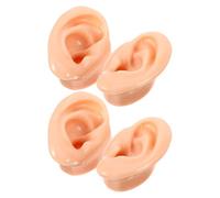 IMIKEYA 4 Pièces Moule Silicone Boucles Oreilles Modèle Oreille Entraînement Réaliste et Flexible pour Acupuncture et Piercing Bijoux