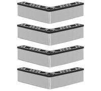 IMIKEYA 4 Pièces Pieds de Meuble en Alliage D’Aluminium, Design Droit L | Vis M5 Incluses, Surface Anodisée Élégante, Soutien Épaissi pour Consoles TV et Buffets