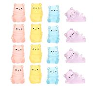 IMIKEYA 40 Pièces Mini Resin Bear Figurines Glow in The Dark Tiny Luminous Bears for Fairy Garden Car Desk Plant Pot Decoration