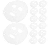 IMIKEYA 400 Pièces Masque en Coton Blanc à Motif Visage Fantôme pour Soins du Visage à Domicile, Maximise L'absorption de L'essence et Réduit le Gaspillage de Produits de Beauté