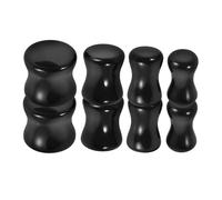 IMIKEYA 4paires Lot De Écarteurs Oreille Obsidienne Bijoux Noirs Piercing Femmes Tige Vis Plat Bouchons Oreille Modernes