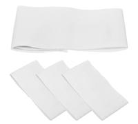 IMIKEYA 4pcs Brassards de Capitaine de Football en Nylon Blanc, Design Ajustable et Élastique, Style Mode et Modèle Vierge, Résistants à l'usure, pour Sports D'équipe et Football
