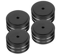 IMIKEYA 4pièces Isolation pour Haut-parleurs Antichoc Support Amortisseur pour Caisson de Basse Audio Noir Grand Modèle