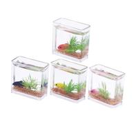 IMIKEYA 4pièces Mini Aquarium Décor De Scène Accessoire De Scène Miniature Décor Aquarium Petit Jouet Centrale Bricolage