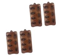 IMIKEYA 4pièces Moules Silicone Pour Gâteaux Et Forme De Grains De Café Pour Bonbons Desserts Et Glaces Outils De Décoration Pratiques Et Flexibles