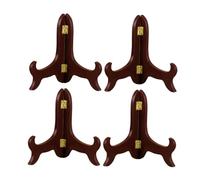 IMIKEYA 4pièces Présentoir Bois Présentoir à Assiettes Pour Table Ou Bureau Support à Vaisselle Pour Thé Ou Objets Artisanaux