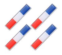 IMIKEYA 4pièces Sticker Métal Drapeau Français Autocollant National Relief pour Décoration Voiture et Maison Plaque Adhésive Rectangle pour Porte et Extérieur Accessoire Styling Auto DIY