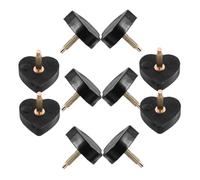 IMIKEYA 5 paires Embouts Talons Hauts Forme de Cœur pour Chaussures Femmes Kit Réparation Talons Aiguilles avec Pointes Épaisses et Fines Noires pour Remplacement