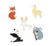 IMIKEYA 5 pièces Broches Animaux Émail Lot de Pins Animaux pour Vêtements Accessoires Décoratifs pour et Femmes Épingles à Vêtements Renard Panda Lapin et Plus