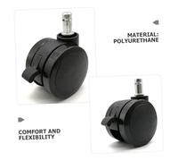 IMIKEYA 5 pièces Lot de Roulettes Pivotantes pour Chaise de Bureau avec Frein Roues PU Installation Facile et Charge Élevée Adaptées Sols Durs et Meubles Appoint