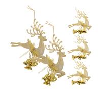 IMIKEYA 5 Pièces Renne De Noël Dorée à Suspendre Décorations De Noël Miniatures Décoratives pour Intérieur Ou Maison sans Corde