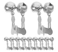 IMIKEYA 50 Pièces Alarmes de Pêche en Acier Inoxydable Argentées Clip Détachable et Lumière pour Pêche de Nuit Adaptées à Divers Environnements