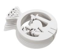 IMIKEYA 50 Pièces Carte D'insertion En Papier Pour Verre à Vin Rouge Étiquette Marqueurs De Boisson Pour Les Événements Décor De Réception De Mariage Marqueurs Pour Verres à Cocktail White