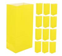 IMIKEYA 50 Pièces Sacs Papier Kraft Réutilisables Lot de Petits Sacs Jaunes pour de et Parfaits pour Fêtes Anniversaire Rangement de Déjeuners