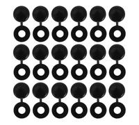 IMIKEYA 500 Pièces Cache Décoratif à Vis Cache-têtes de Vis en Plastique Noir M5 Petit, Intérieur 10mm, Trou Intérieur 5mm, Couvercle à Charnière pour Meubles et Tables, Lot