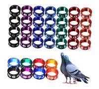 IMIKEYA 50Pièces Anneaux de Oiseaux Colorées pour Identifier Pigeons Perroquets Poussins Fournitures Durables pour Animaux