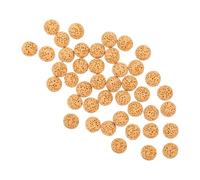 IMIKEYA 50pièces Perles Rondes Volcanique pour Diffuseur Huiles Essentielles Pierres de Lave Aromathérapie pour Bijoux et Diffusion Longue Durée