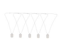 IMIKEYA 5pièces Collier Homme Acier Titane Plaque Militaire Pendentif Avec Chaîne De Argenté