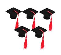 IMIKEYA 5pièces Mini-Toque De Doctorat Couvercle De Bouteille De Doctorat Bouchon De Bouteille De Vin De De Vin à Pompon Lot