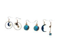 IMIKEYA 6 paires Boucles Doreilles Longues Pendantes pour Femmes Style Aléatoire Bleu Décoration et Durable pour et