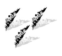 IMIKEYA 6 pièces Autocollants Voiture Montagne Coucher de Soleil Stickers Carrosserie PVC Résistants Décor pour Lunette Arrière et Bouclier Design Élégant et Facile à Poser