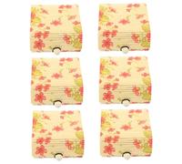 IMIKEYA 6 Pièces Boîte à Bijoux Bambou Format Lot de Coffrets de Rangement Robustes pour Bijoux Souvenirs et Bibelots Boîte à Trésors Miniature avec Couvercle Organisateur Pratique pour