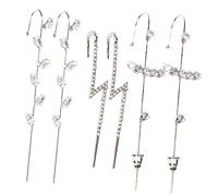 IMIKEYA 6 pièces Boucles Oreilles Clip Rhinestones pour Femmes et Accessoires Non Piercing Parfaits pour et Saint Valentin