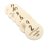 IMIKEYA 6 Pièces Cartes de Mésure Mensuelle pour Garçon Fille de Cartes Double Sided pour Photographier Jalons de Accessoires Chic Sécurisés