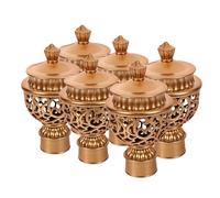 IMIKEYA 6 Pièces Embout de Tringle à Rideaux Décoratif en Abs Or Élégant, Butée D'extrémité Sécurisée pour Tringles à Rideaux, Usage Solide sans Déformation, pour Traitements de Fenêtres