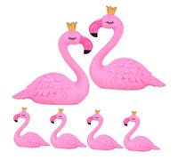 IMIKEYA 6 Pièces Figurines Flamant Décoration Animaux Micro Paysage Végétal Ornements Jardin