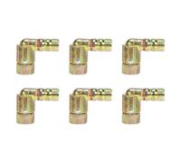 IMIKEYA 6 Pièces Joint de Gaz en Cuivre, Connecteur de Cuisinière Coudé à Admission, Raccord Fileté Interne vers Embout, pour Système de Canalisation et Flexibles Gaz, Usage Domestique