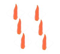 IMIKEYA 6 Pièces Nez De Carotte De Clown Faux Nez Long Nez Prothèse De Nez Long Nez Prothétique Nez Pointu Nez De Clown Nez De Carotte Bonhomme De Neige Vinyle Orange