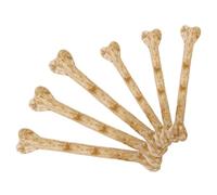 IMIKEYA 6 Pièces Petits Os Plastique Blancs avec Trous Accessoires DIY pour Décoration Halloween Os Simulés pour Fabrication de Bijoux et Projets Créatifs