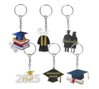 IMIKEYA 6 pièces Porte-clés Acryliques Remise Diplôme avec Chapeaux et Diplômes Souvenirs de Graduation pour École Maternelle Primaire et Lycée Accessoires et Résistants pour Fête de Fin