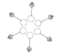 IMIKEYA 6 pièces Porte Clés Boule Disco Miroir Vintage Multifonction Pendentif Suspendu Argenté pour à Dos et Téléphone Portable