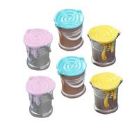 IMIKEYA 6 Pièces Pot De Peinture Simulé Miniatures Poupée Tout Petit Petites Figurines De Pot De Peinture Modèles De Petits Pots De Peinture Seau De Peinture à l'huile Résine