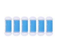 IMIKEYA 6pcs Têtes de Rouleaux de Rechange pour Ponceuse de Pédicure Électrique, Plastique et Sable, Retrait des Peaux Mortes et Callosités, Accessoire Bleu pour Soins des Pieds