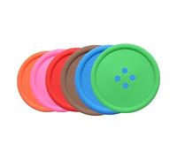IMIKEYA 6pièces sous-Verre Silicone Antidérapant Antidérapant Support De Tasse Forme De Bouton Coloris Aléatoire pour Bureau