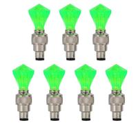 IMIKEYA 7 Pièces Éclairage LED pour Roue de Vélo Lumière de Vélo Vert Noyaux Fluorescents pour Moto et Visible la Nuit Accessoires de Cyclisme
