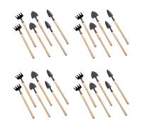 IMIKEYA 8 Ensembles De Mini Outils De Jardinage Petit Râteau Truelle Et Pelle Kit De Plantation De Plantes Succulentes Jardin De Fleurs Manche en Bois Ustensile pour La Transplantation De