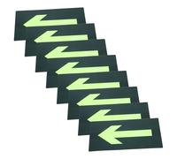 IMIKEYA 8 pièces Stickers de Sécurité Phosphorescents Autocollants Étanches avec Flèche Directionnelle pour Issue de Secours Signalisation Incendie Adhésive pour Malls Supermarchés et