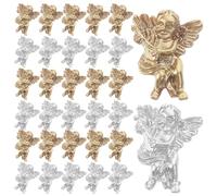 IMIKEYA 80 Breloques pour Ongles d'Ange 3D Baroque Vintage en Résine Décoration Manucure 80 Pièces Argenté et Doré Accessoires Nail Art pour Fêtes et DIY