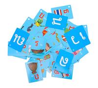 IMIKEYA 90pièces Cartes Alphabet Thaï pour Garçon Fille Cartes Vocabulaire Apprentissage Pratiques