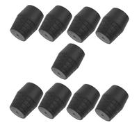 IMIKEYA 9pcs Embouts en Caoutchouc Noirs pour Pieds de Support de Guitare Antidérapants Protection des Jambes, Accessoires Indispensables pour Stand Guitare Instrument