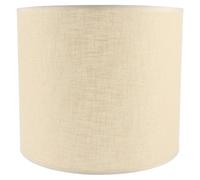 IMIKEYA Abat-jour Rond en Tissu Beige Structure en Fer Robuste, Léger et Délicat, pour Lampe de Salon ou Tout Autre Endroit
