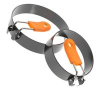 IMIKEYA Anneaux à Œufs Ronds en Acier Inoxydable 2pcs, Moules à Œufs Pratiques et Réutilisables, Résistants Chaleur pour Cuisson de Pancakes et Omelettes