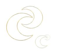 IMIKEYA Anneaux Attrape-rêves Lune en Métal Doré 12 Pièces 4 Modèles X 3 DIY Cadre Cercle Métallique pour Décoration Intérieure Création Artisanale