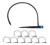 IMIKEYA Arroseur de Jardin Réglable à 360 Degrés avec 8 Buses Anti-Fuite, Design à Insertion Sol en PVC et Opp, Pack de 10 Pièces pour Irrigation Goutte à Goutte à Domicile et Agriculture