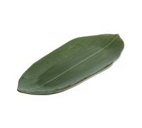 IMIKEYA Assiette à Sushi en Céramique 37 Cm Forme Feuille Plateau de Service Plat Froid Assiette à Sashimi Décorative Cuisine et Table